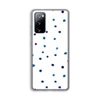 Blauwe stippen: Samsung Galaxy S20 FE / S20 FE 5G Transparant Hoesje