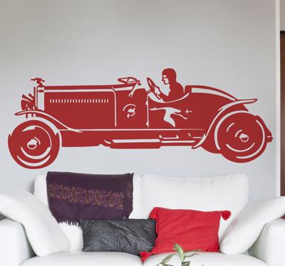 Sticker antieke raceauto