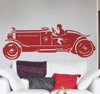 Sticker antieke raceauto