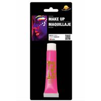 Fiestas Guirca grimeer schmink - Glow in the Dark - neon roze - 10 ml - carnaval/verkleed thema