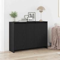 Dressoir 102x33x75 cm bewerkt hout zwart eikenkleurig