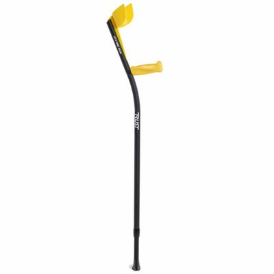 Let&apos;s Twist Again elleboogkrukken | TrustCare | Zachte handvatten | Lengte 80 - 100 cm | Geel | PR30090-BY2