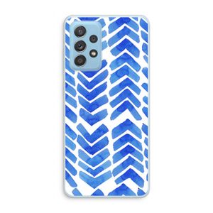 Blauwe pijlen: Samsung Galaxy A73 Transparant Hoesje