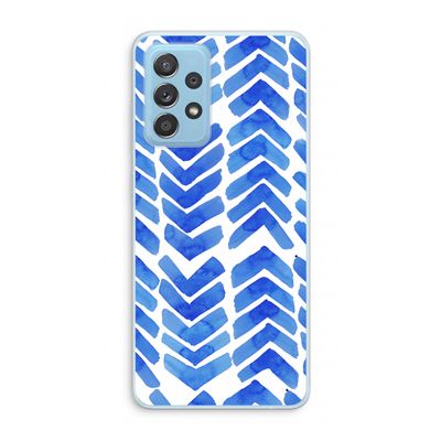 Blauwe pijlen: Samsung Galaxy A73 Transparant Hoesje