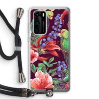 Papegaaien: Huawei P40 Transparant Hoesje met koord