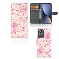 Xiaomi 12 Pro Hoesje Pink Flowers - thumbnail
