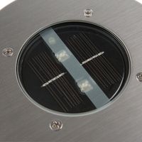 Smartwares grondspot Carlo solar led 14 x 5 cm RVS zilver - thumbnail