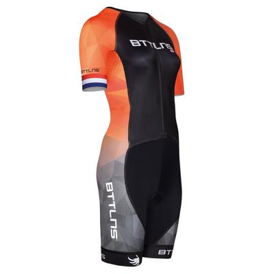 BTTLNS Typhon 2.0 SE trisuit korte mouw oranje dames