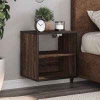 Nachtkastjes 2st wandgemonteerd 40x31x39,5cm bruin eikenkleurig