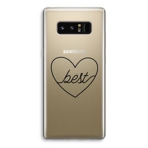 Best heart black: Samsung Galaxy Note 8 Transparant Hoesje