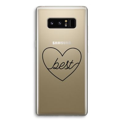 Best heart black: Samsung Galaxy Note 8 Transparant Hoesje