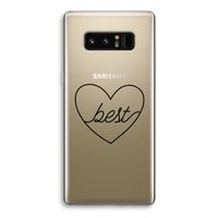 Best heart black: Samsung Galaxy Note 8 Transparant Hoesje