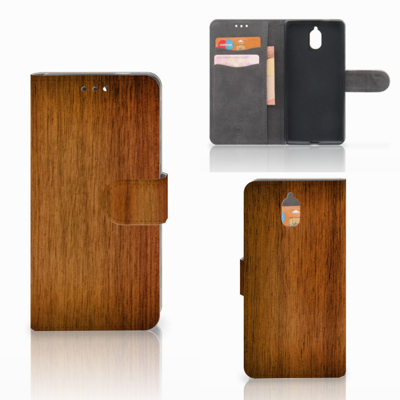 Nokia 3.1 (2018) | Book Style Case | Donker Hout
