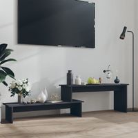 Tv-meubel 180x30x43 cm spaanplaat grijs - thumbnail