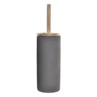 WC/Toiletborstel in houder polystone grijs 38 x 10 cm - Toiletborstels - thumbnail