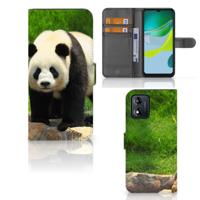 Motorola Moto E13 4G | Telefoonhoesje | Met pasjeshouder | Panda