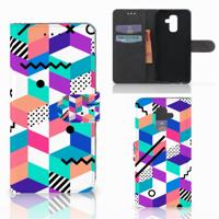 Samsung Galaxy A6 Plus 2018 | Book Case | Blokken Kleurrijk Samsung Galaxy A6 Plus 2018 | Book Case | Blokken Kleurrijk