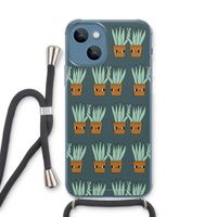 Sansevieria: iPhone 13 Transparant Hoesje met koord