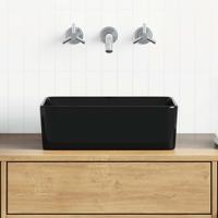 VidaXL Wastafel 40x30x13 cm keramiek zwart