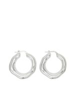 Jil Sander sculpted hoop design earrings - Argent - thumbnail