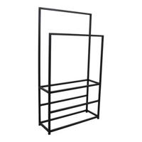 LOFT42 Moca Handdoekenrek - Dressboy - 2 roedes - Zwart - Metaal LOFT42 Moca Handdoekenrek - Dressboy - 2 roedes - Zwart - Metaal