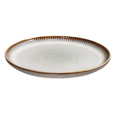 Dinerbord Camille - Beige - Stoneware - Ø25,5 cm - Leen Bakker