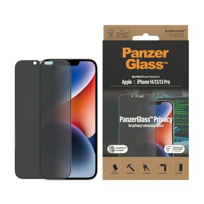 PanzerGlass Blickschutzfilter P2783 Screenprotector (glas) Apple iPhone 16e, iPhone 14, iPhone 13, iPhone 13 Pro 1 stuk(s) Meekijkbescherming PanzerGlass Blickschutzfilter P2783 Screenprotector (glas) Apple iPhone 16e, iPhone 14, iPhone 13, iPhone 13 Pro 1 stuk(s) Meekijkbescherming