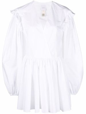 Patou robe à col v - Blanc