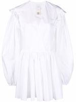 Patou robe à col v - Blanc