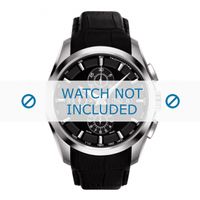 Horlogeband Tissot T035.614 / T610028592 Croco leder Zwart 24mm