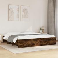 Bedframe zonder matras 200x200 cm spaanplaat gerookt eiken