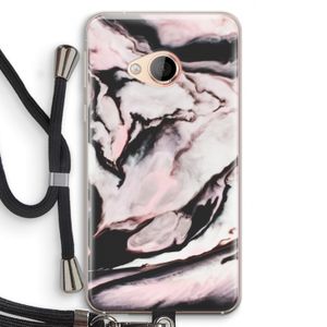 Roze stroom: HTC U Play Transparant Hoesje met koord