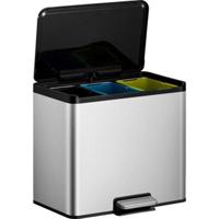 EKO Essential Recycling pedaalemmer 3 x 9 liter mat RVS EKO Essential Recycling pedaalemmer 3 x 9 liter mat RVS