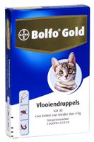 Bolfo Gold Spot-On 40 kat tot 4kg - 2 pip