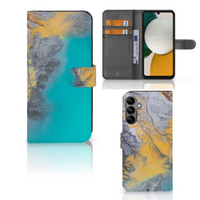 Samsung Galaxy A34 Bookcase Marble Blue Gold