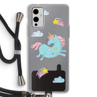 Vliegende eenhoorn: OnePlus 9 Transparant Hoesje met koord