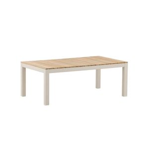 Brasilia salontafel beige, teak.