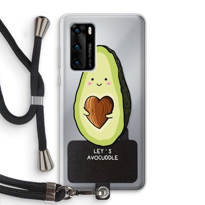 Avocuddle: Huawei P40 Transparant Hoesje met koord