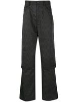 Marine Serre pantalon à design à empiècements - Noir