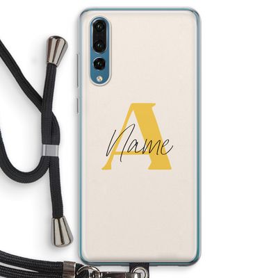 Amber Script: Huawei P20 Pro Transparant Hoesje met koord