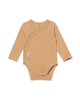 HEMA Newborn meegroei overslagromper bruin (bruin)