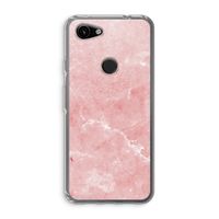Roze marmer: Google Pixel 3a Transparant Hoesje