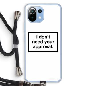 Don't need approval: Xiaomi Mi 11 Lite Transparant Hoesje met koord