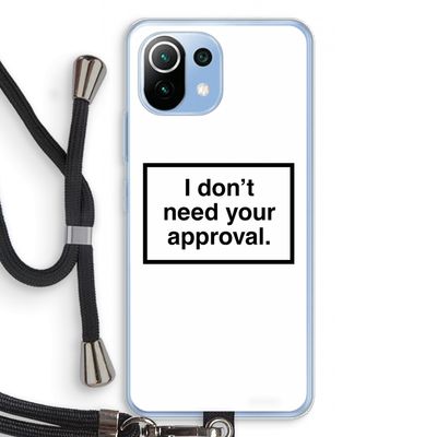 Don't need approval: Xiaomi Mi 11 Lite Transparant Hoesje met koord