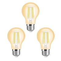 Slimme filament zigbee led lamp - dual white 7w e27 fitting - a60 model colored - voordeelset 3 stuks - thumbnail