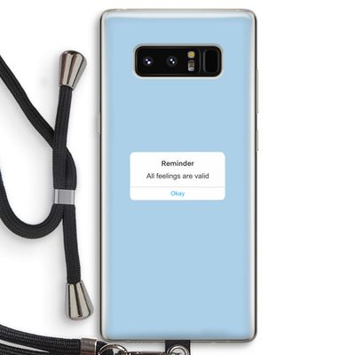 Reminder: Samsung Galaxy Note 8 Transparant Hoesje met koord