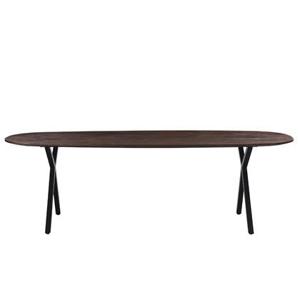 Giga Meubel - Eettafel Bruin Ovaal Mangohout - 220cm - Tafel Genève