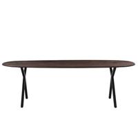 Giga Meubel - Eettafel Bruin Ovaal Mangohout - 220cm - Tafel Genève - thumbnail