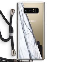 Gestreepte marmer: Samsung Galaxy Note 8 Transparant Hoesje met koord