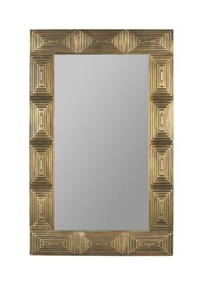 Dutchbone Spiegel 'Volan' mangohout, 110x70cm, kleur goud